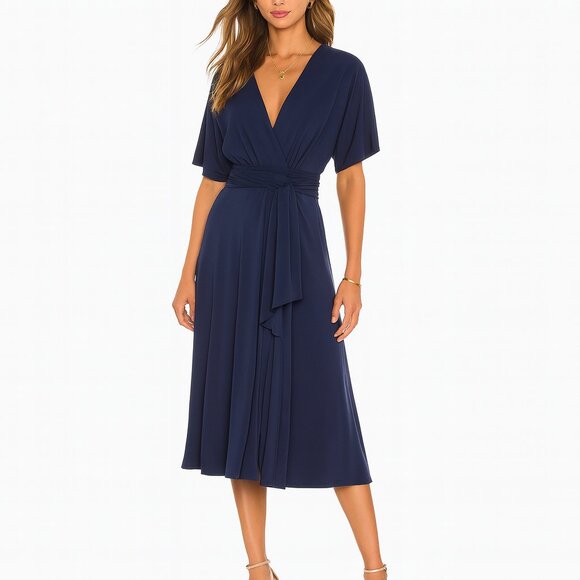 Dessy Group Convertible Wrap Tie Surplice Jersey Infinity Dress Size Small - Picture 1 of 12